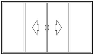 Aeris™ wood-clad vinyl exterior sliding doors